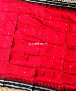 Shop our Red Black Handloom Dolabedi Silk Saree Today!
