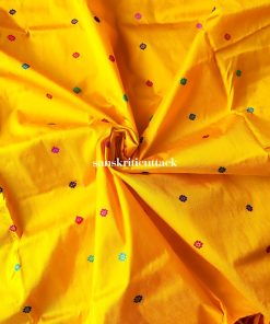 Yellow and Magenta Silk Saree