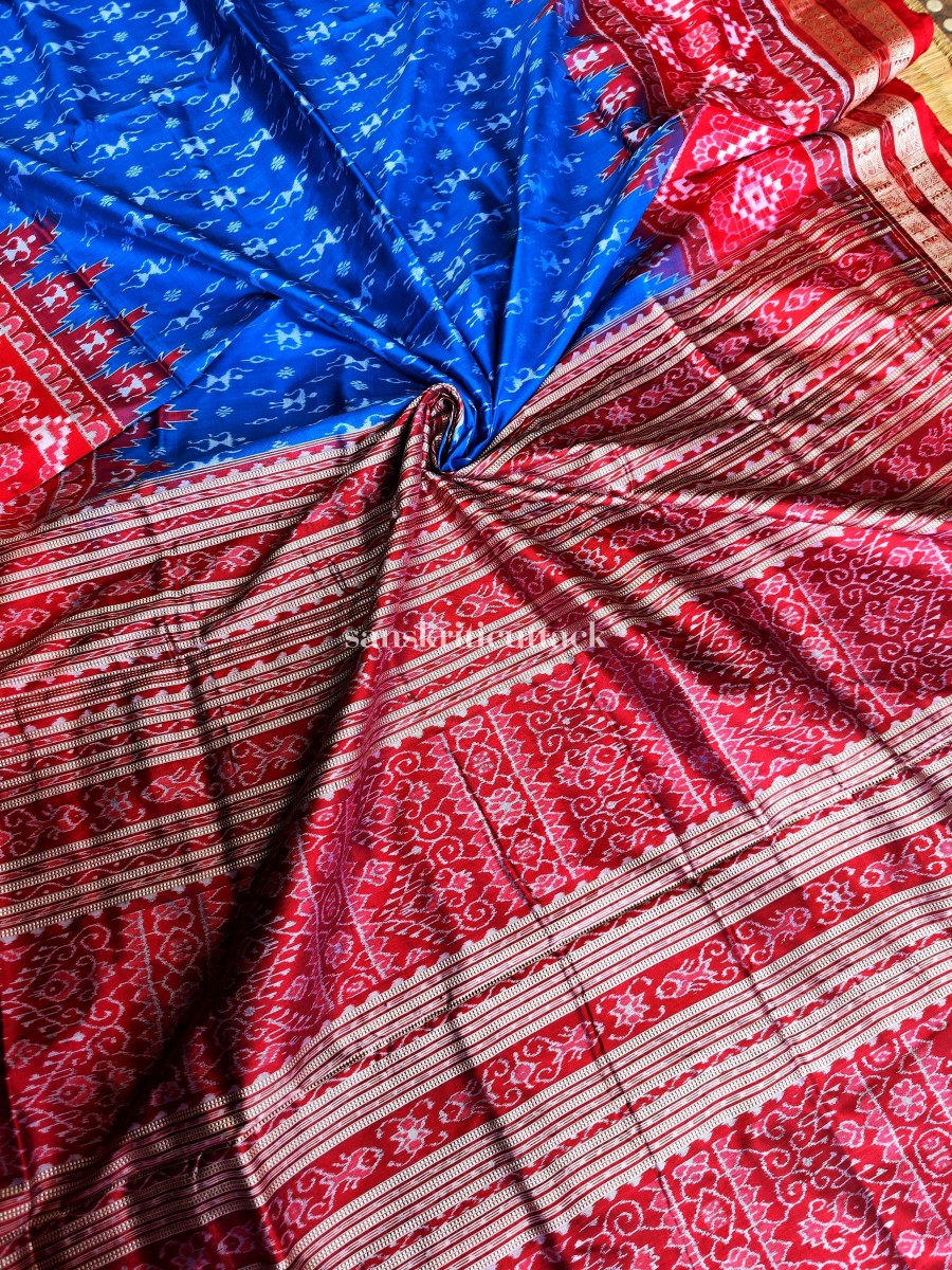 Purple Odisha Ikkat Handloom Cotton Manibandha Saree With Blouse Piece –  Weaves of Tradition