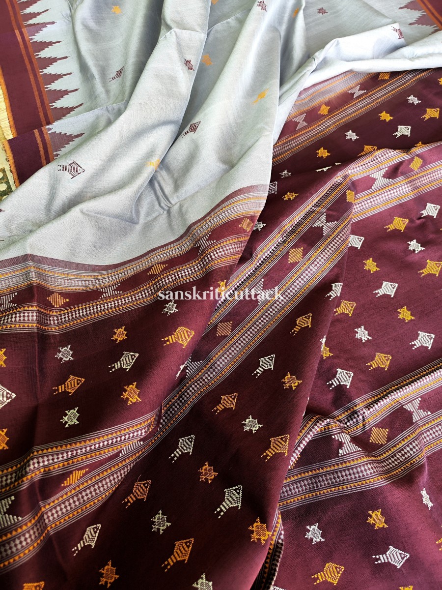 Natural dye cotton kotpad saree