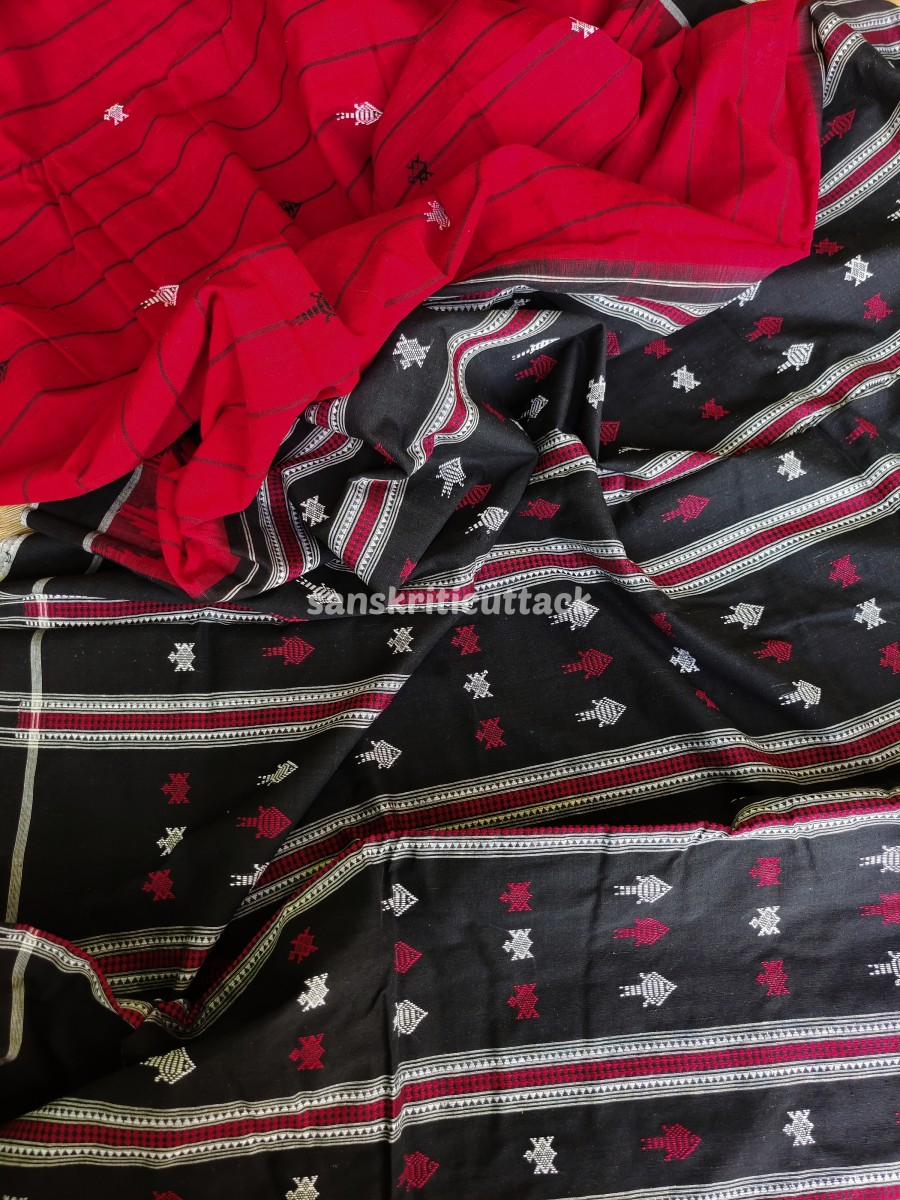 Handcrafted cotton kotpad saree with intricate embroidery and weaving