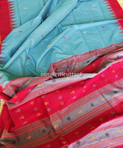 Handwoven cotton kotpad saree with unique combination of colors