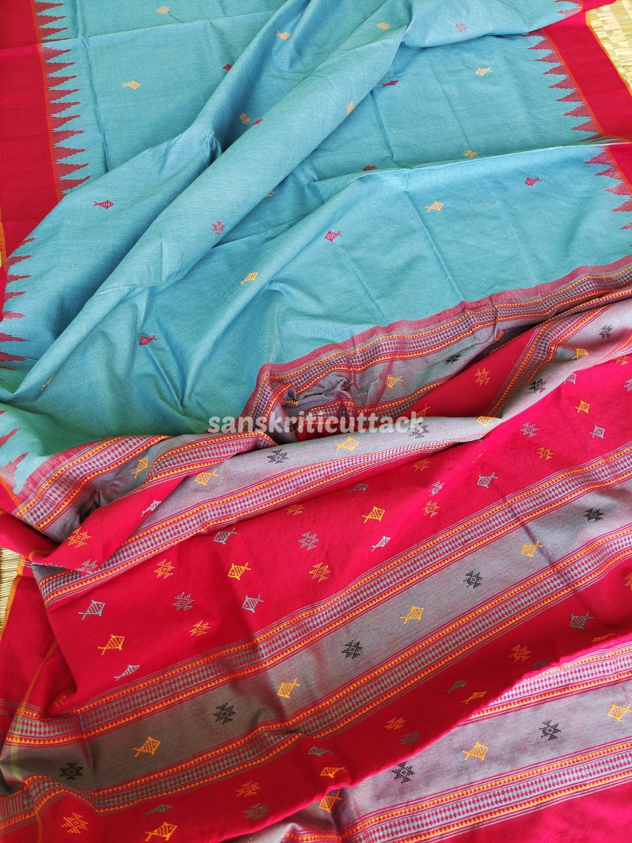 Photo_1667560792732 Handwoven cotton kotpad saree with unique combination of colors
