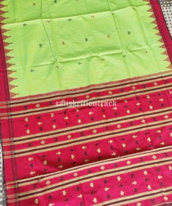 Vibrant and eye-catching cotton kotpad saree with geometric patterns