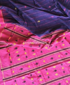 Artisanal and unique cotton kotpad saree with handwoven details