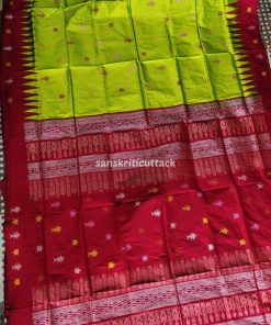 Habaspuri silk saree in shades of green