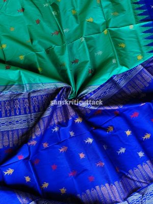 Designer Habaspuri saree with modern motifs