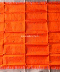 orange silk saree