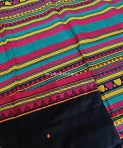Intricately designed cotton Dongria saree for cultural events