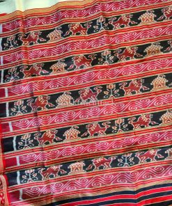 White temple Border Khandua Silk Saree