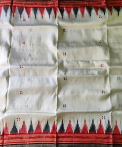 White temple Border Khandua Silk Saree