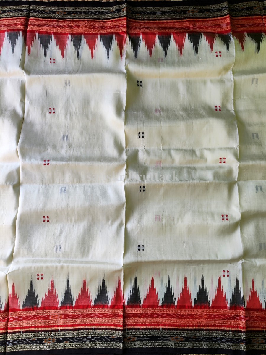 Photo_1668955814475 White temple Border Khandua Silk Saree