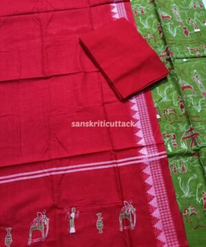 Sambalpuri Handloom ikat cotton embroidery suit material