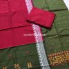 Green Sambalpuri Handloom ikat cotton embroidery suit material