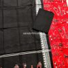 red Sambalpuri Handloom ikat cotton embroidery suit material