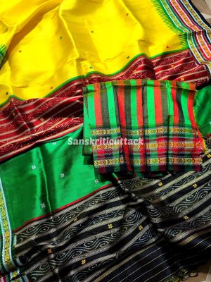 Sambalpuri Ikat Kathiphera Silk Saree