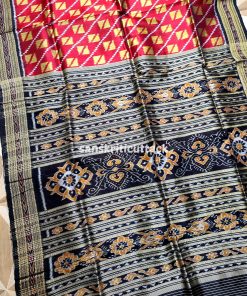 Authentic handloom Khandua Pata saree with unique border design