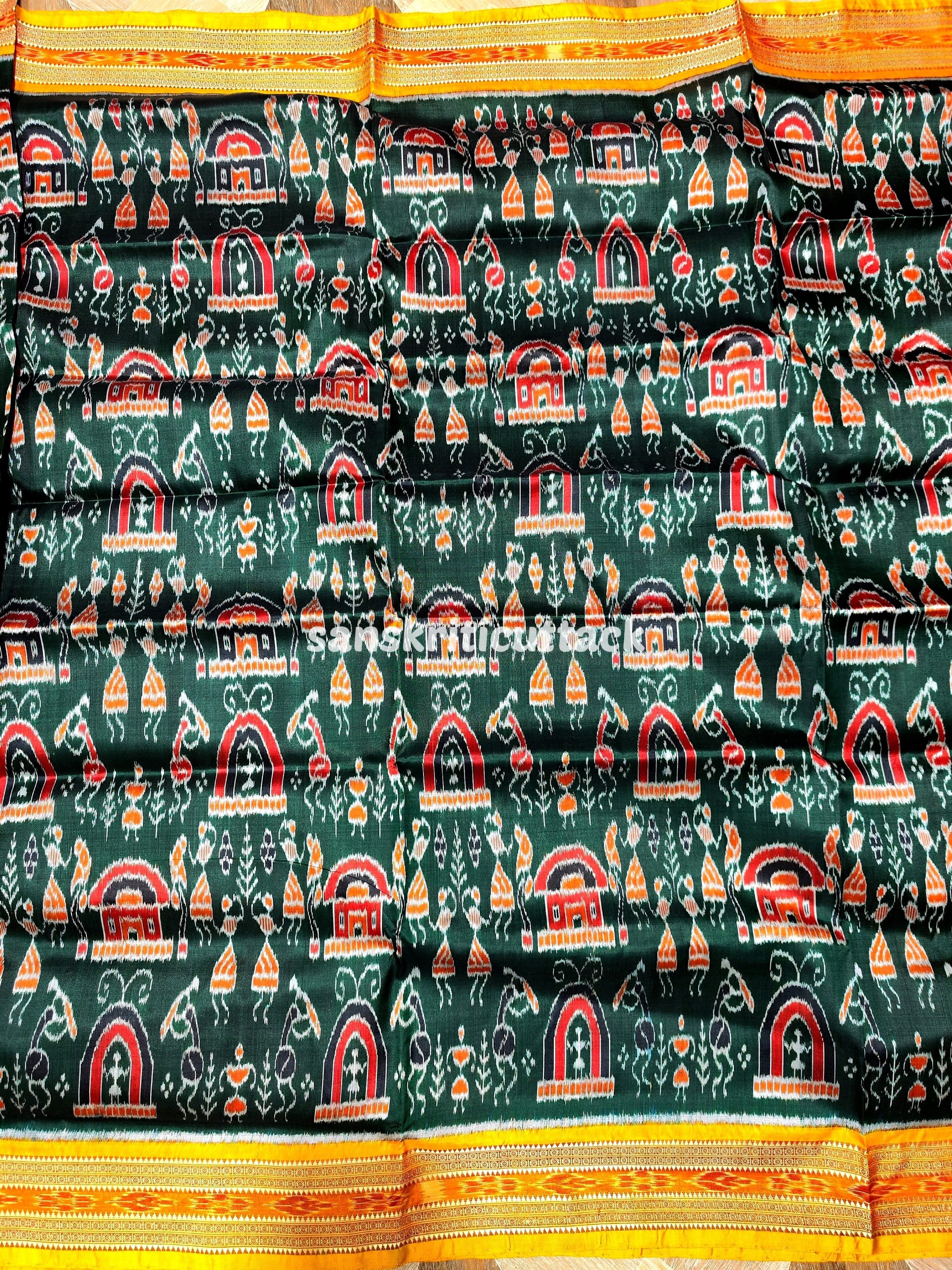 Photo_1678458284556 Ethnic handwoven Khandua Pata saree with traditional designs