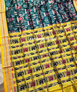 Handcrafted Khandua Pata saree with intricate work