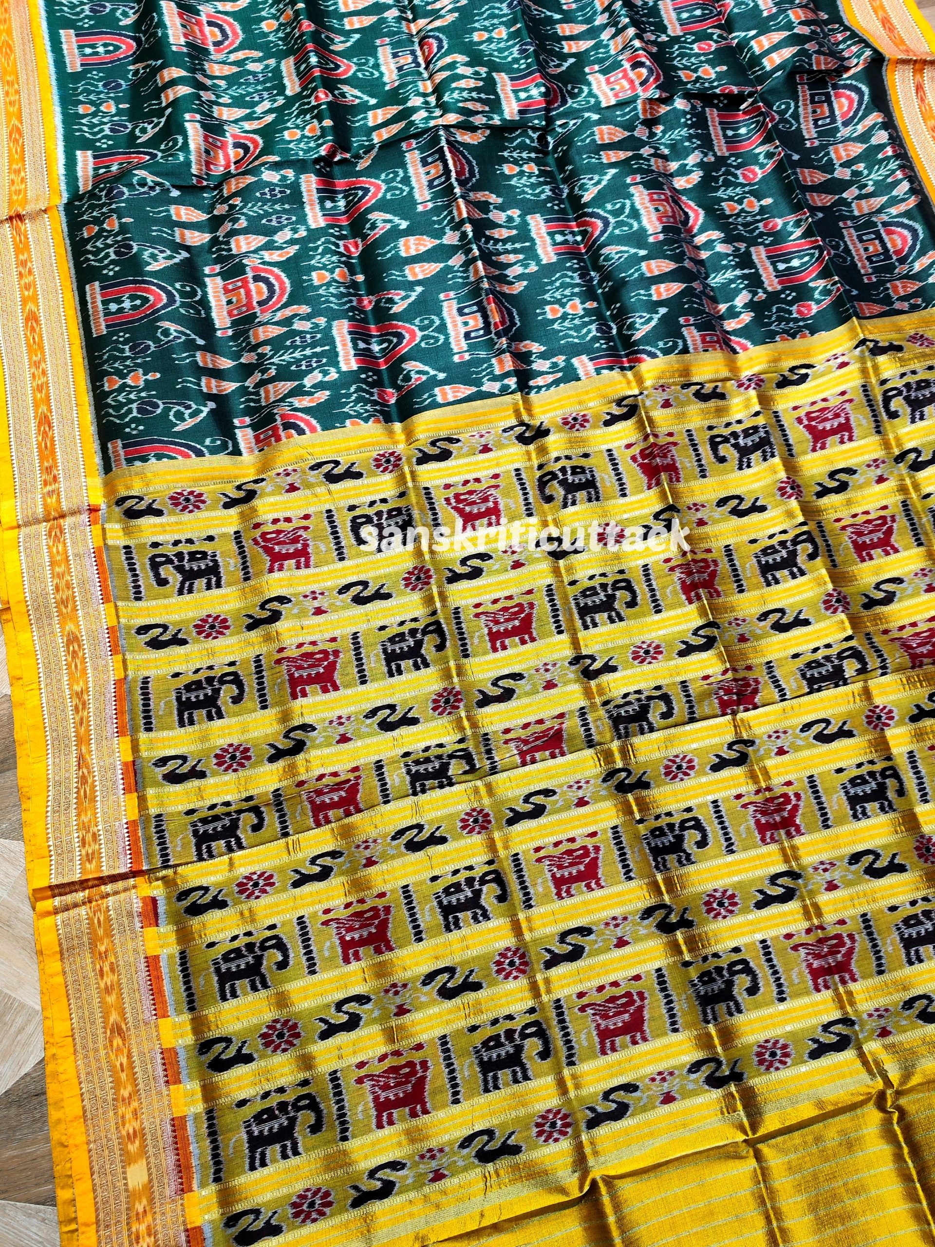 Photo_1678458288306 Handcrafted Khandua Pata saree with intricate work