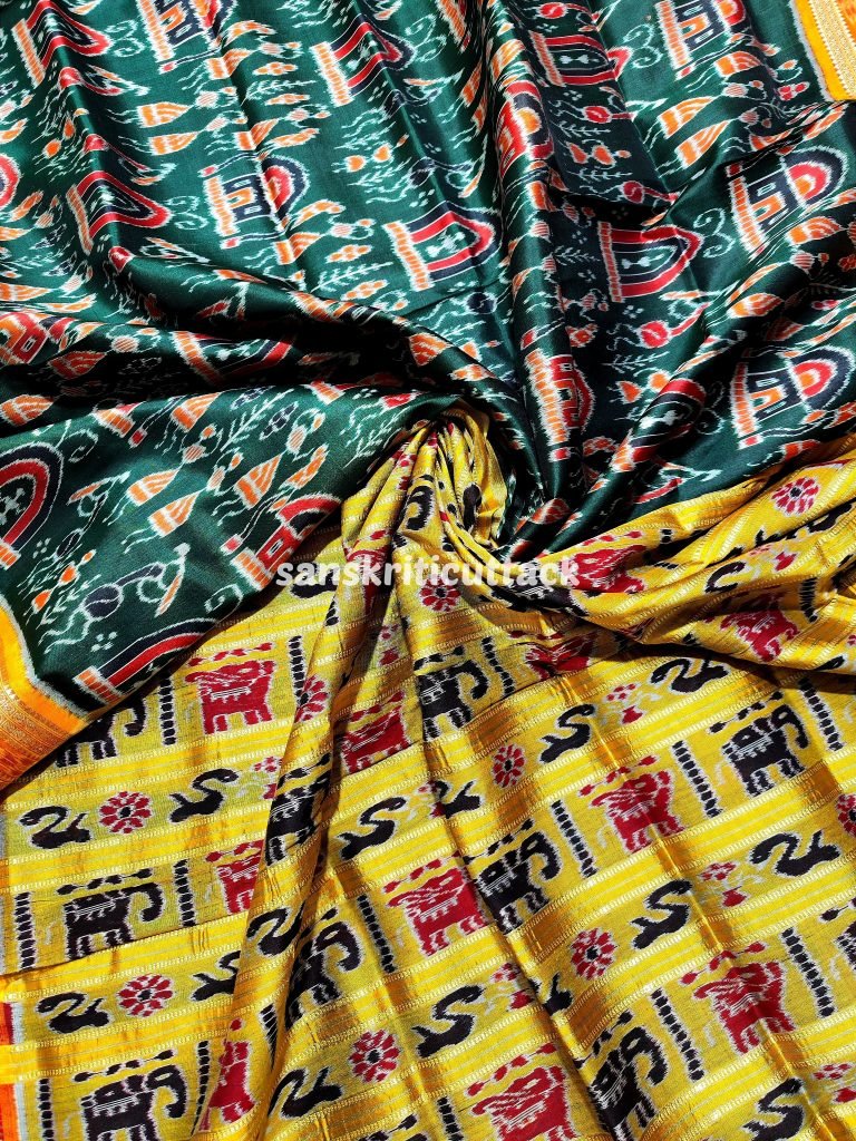 Sustainable Khandua Pata saree for conscious fashionistas