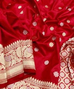 Red Katan Silk Banarasi Saree
