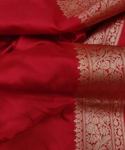 Purple katan silk handwoven Banarasi saree