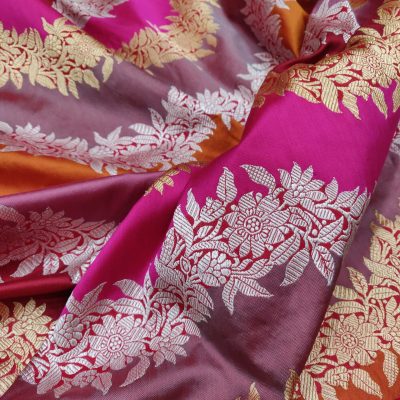 Pure Katan Silk Handwoven Banarasi Rangkat Saree