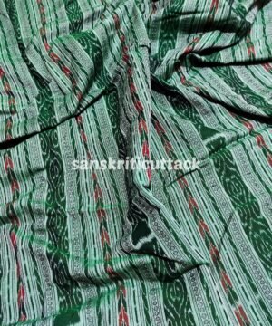Light Green Handloom Cotton Sambalpuri Ikat Fabric