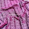 Pink Mauve Stripes Sambalpuri Ikat Cotton Fabric