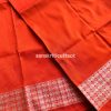 Add a Touch of Elegance with Dark Orange Border Sambalpuri Silk Fabric for Blouse