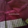 Coffee Maroon Border Sambalpuri Silk Fabric for Blouse
