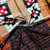 Handwoven Black Red Pasapalli Bichitrapuri Cotton Saree with Double Borders and Traditional Motifs