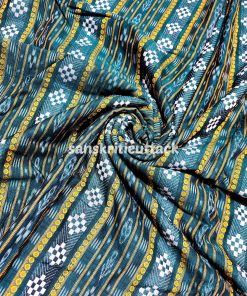 Handloom Dark Green Sambalpuri Pasapalli Cotton Ikat Fabric