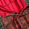 Red Maroon Black Mayur Chandrika Khandua Silk Saree