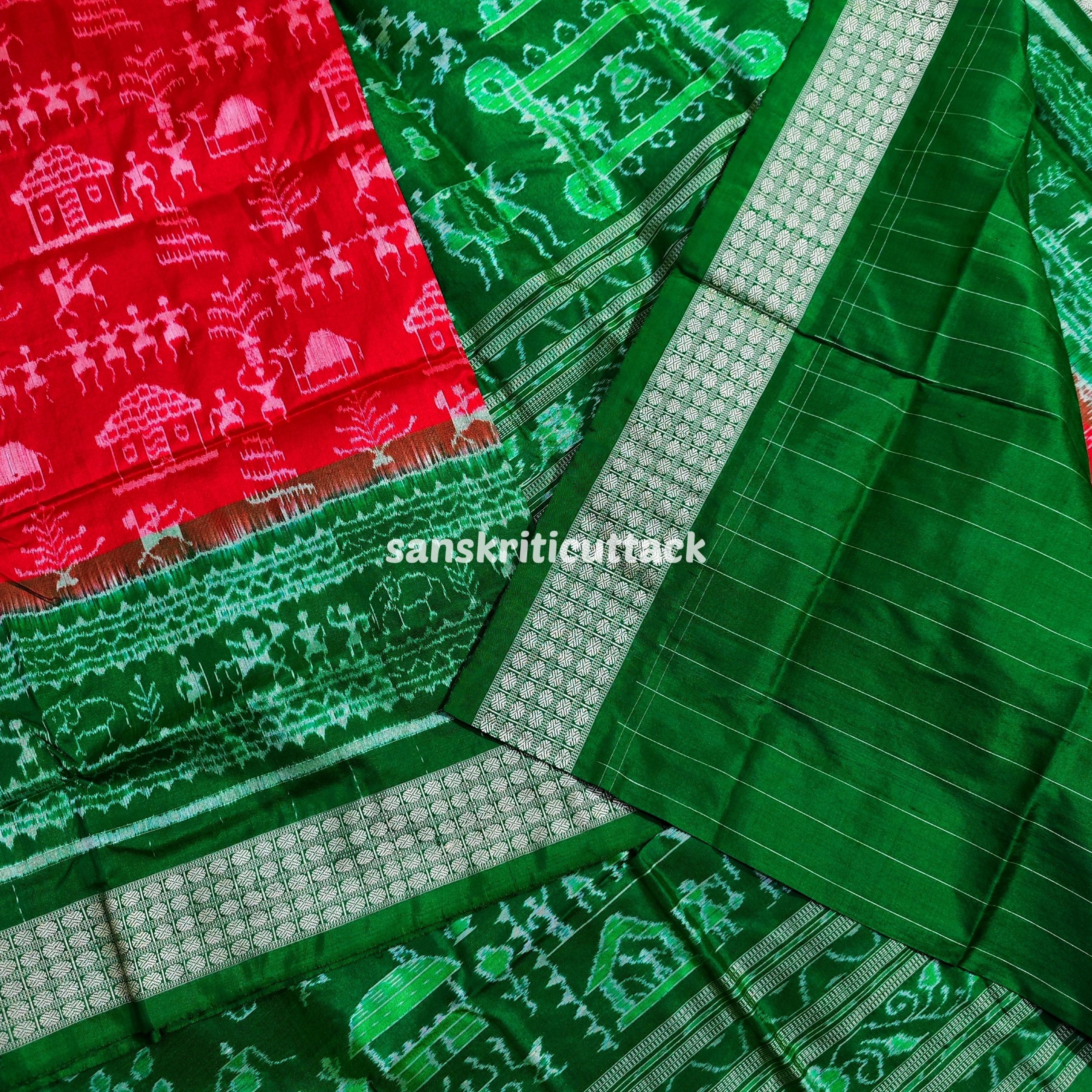 How to identify an original Sambalpuri saree with authentic Ikat weaving details