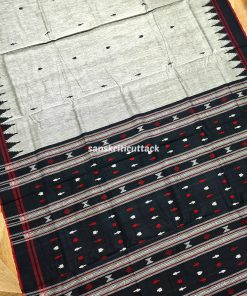Grey Black Kotpad Cotton Saree