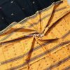 Exquisite Black and Light Orange Handwoven Kotpad Cotton Saree