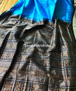 handloom Bomkai silk saree, traditional Odisha saree, authentic Bomkai silk, Bomkai pata saree, handloom silk saree, Odisha handloom saree, copper sulfate Bomkai saree, saree for special occasions, Bomkai silk saree with blouse, black border saree, elegant handloom saree, silk saree for festive wear, designer Bomkai saree, black pallu Bomkai saree, traditional handloom Bomkai, copper sulfate saree for events, handcrafted Bomkai saree, saree for women, buy Bomkai silk saree, online Bomkai saree shopping, Odisha silk saree, saree with kumbha border, black and copper saree, premium Bomkai saree, wedding Bomkai silk, ethnic wear for women, luxury Bomkai silk