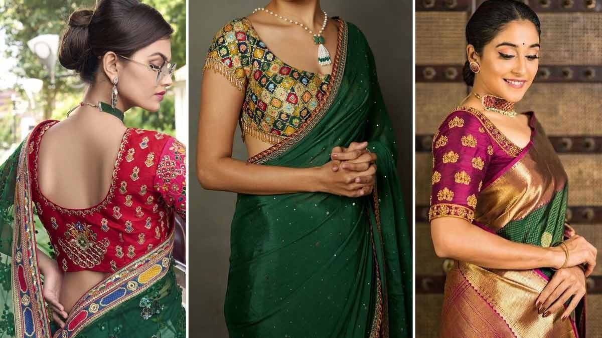 Contrast Saree Blouse Color Combinations
