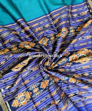 Sky Blue Khandua Silk Saree | Sanskriti Cuttack