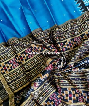 Copper Sulphate Khandua Silk Saree | Sanskriti Cuttack
