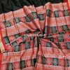 “Black Maroon Bomkai Silk Saree with Rudraksha Border from Sonepur by Sanskriti Cuttack”