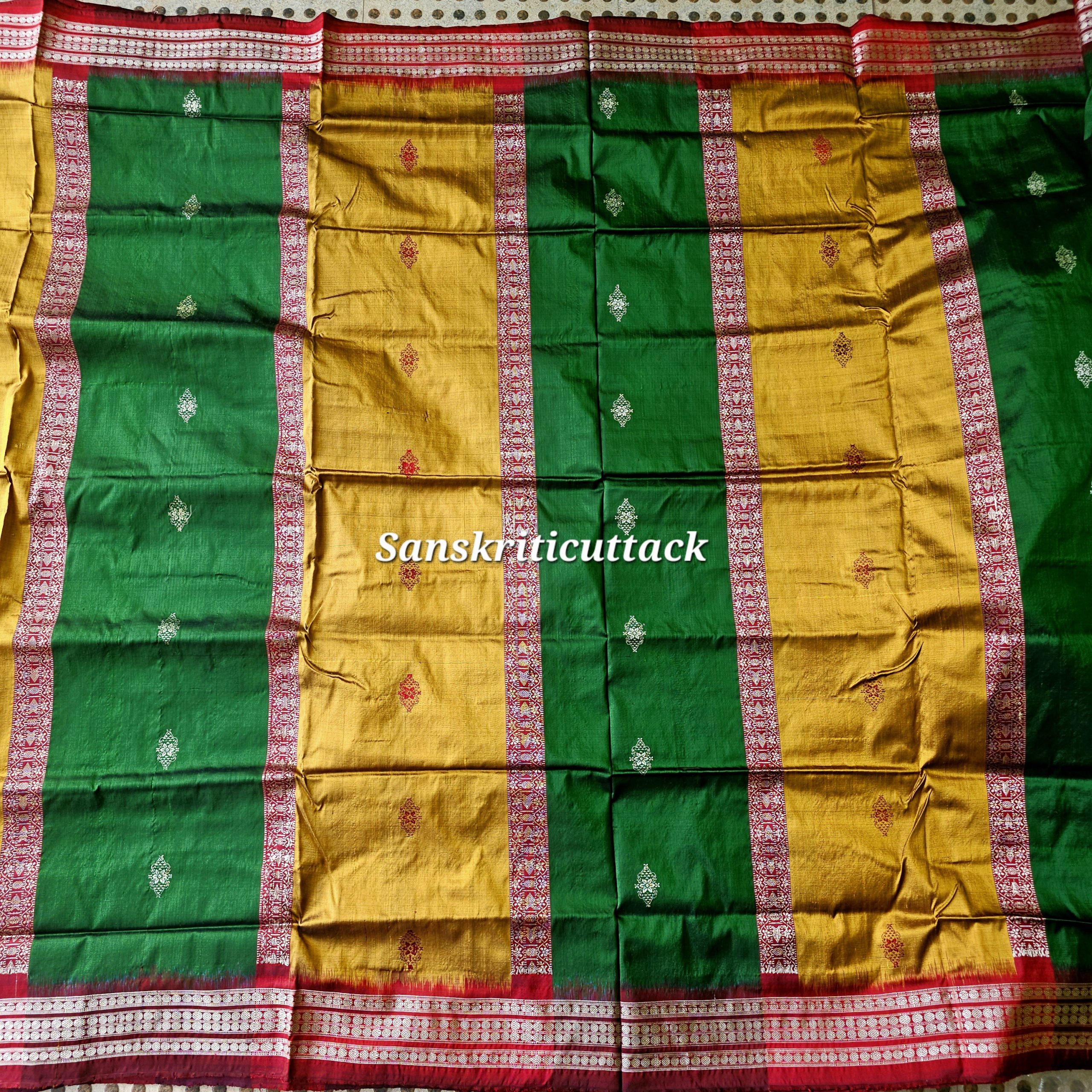 20260205_150900(1) High end luxury Bomkai silk saree for wedding and festive wear handcrafted by Sanskriti Cuttack
