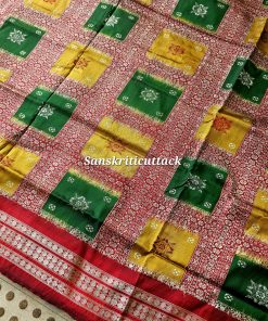 intricate Bomkai weaving showcasing extra weft technique in pure silk saree