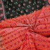 Black Maroon Ikat Sambalpuri Cotton Saree