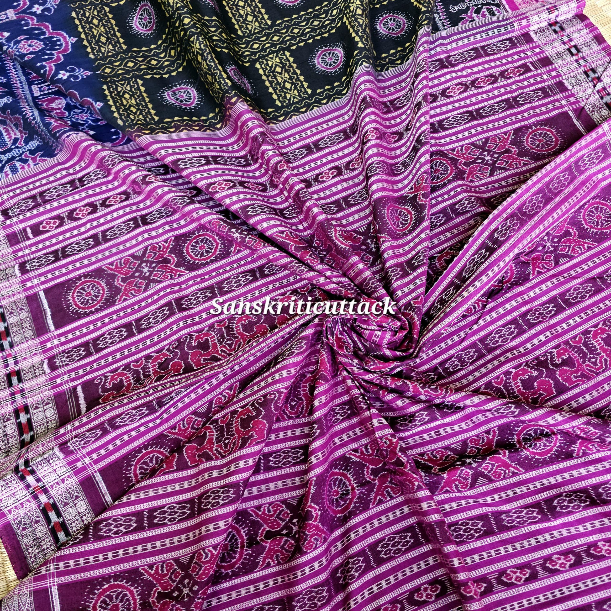 GI tagged authentic Sambalpuri Bandha saree