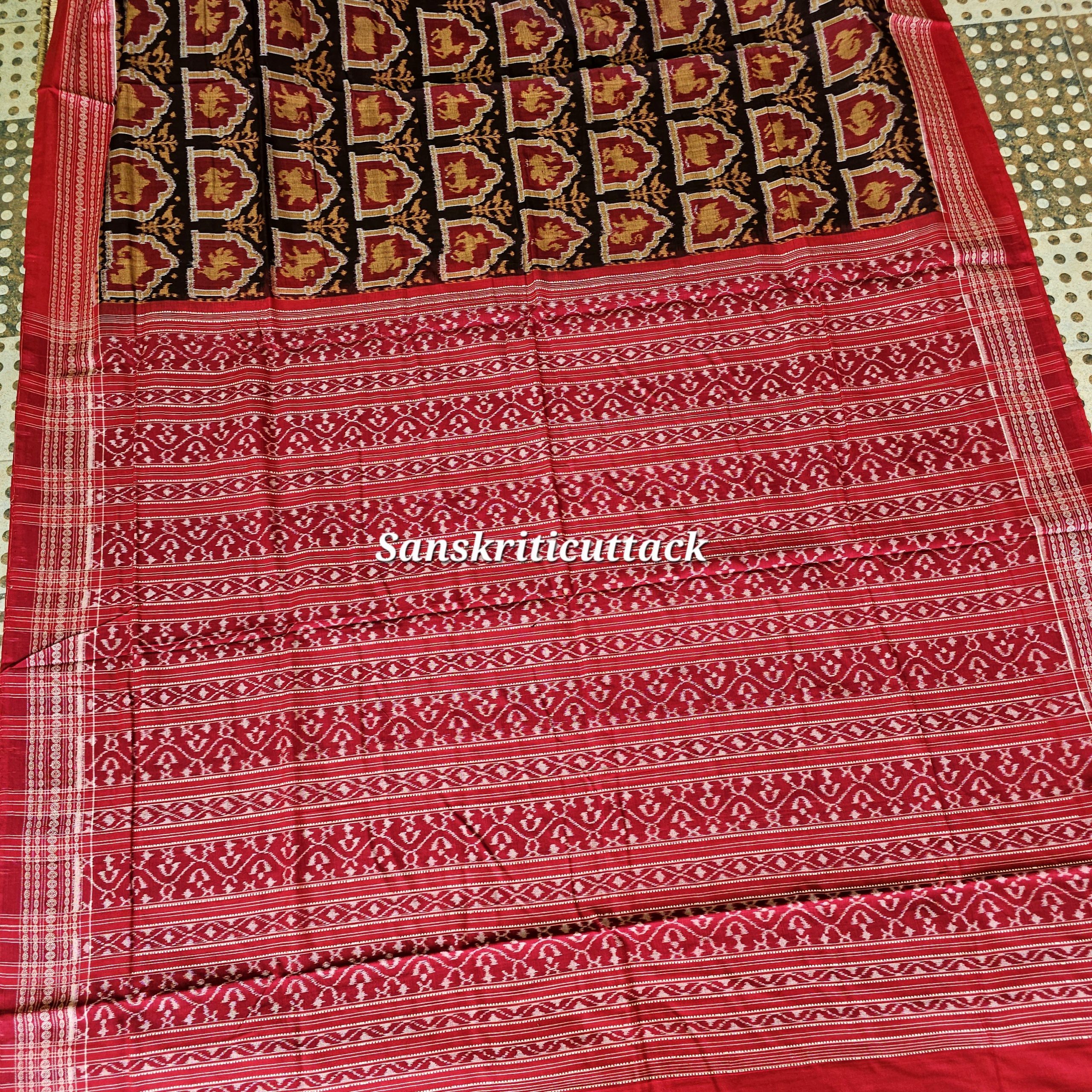 20260206_150501(1) Handwoven Odisha Sambalpuri saree in pure cotton by Sanskriti Cuttack