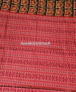 Authentic Sambalpuri handloom saree maroon pallu design