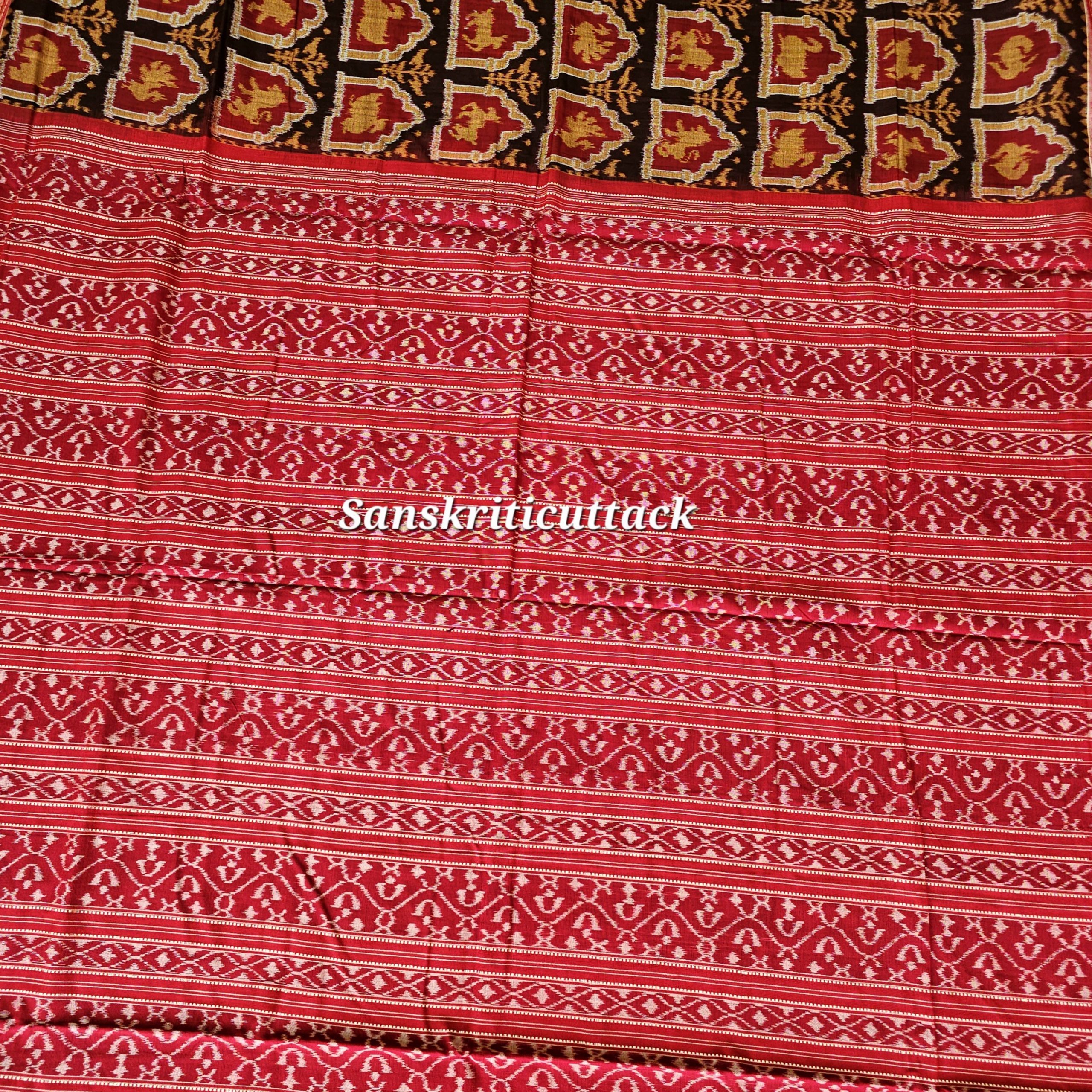 20260206_150505(1) Authentic Sambalpuri handloom saree maroon pallu design